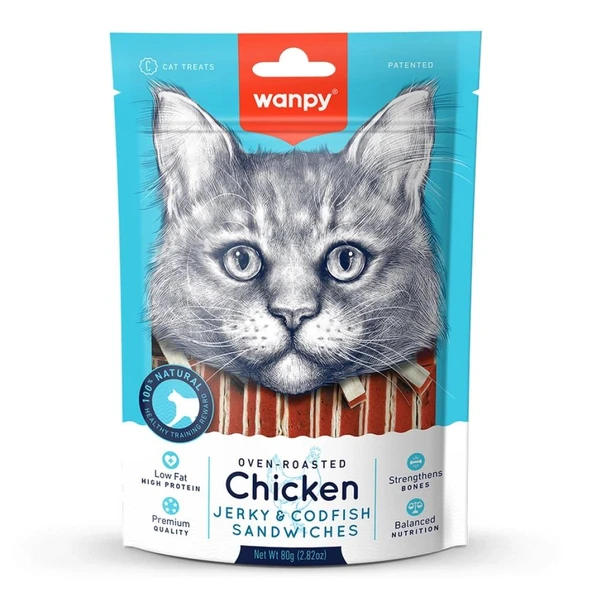 Wanpy Tavuklu&Morina Balıklı Kedi Ödülü 80gr ürün görseli 1
