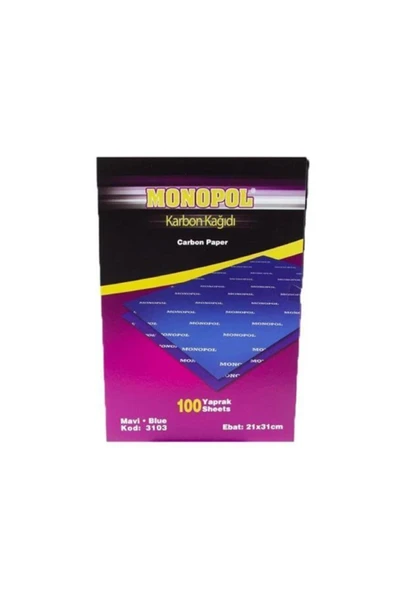 Monopol Karbon Kağıdı Karbon Kağıdı Renk Seçeneği 5 Adet ürün görseli 1
