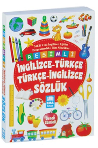 Ema Kitap Resimli İngilizce Türkçe Türkçe İngilizce Sözlük (Örnek Cümleli) ürün görseli 1