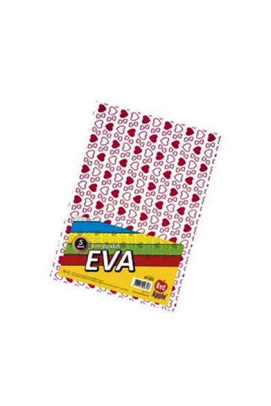 Red Apple Sim Baskılı Eva Kalp Desen 10'lu Paket ürün görseli 1