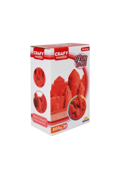 CRAFY Nessiworld Kırmızı Kinetik Kum 500 g ürün görseli 1