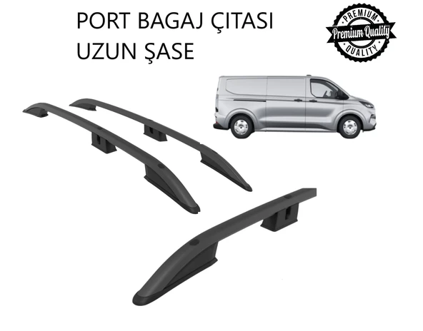 TRANSİT CUSTOM VAN UZUN ŞASE 2025 2026 2027 PORTBAGAJ TAVAN ÇITASI SİYAH ürün görseli 1