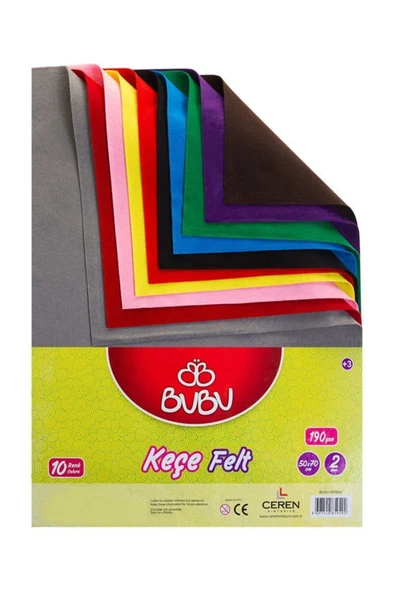Bubu 50x70 Cm Keçe 10 Renk K.e ürün görseli 1