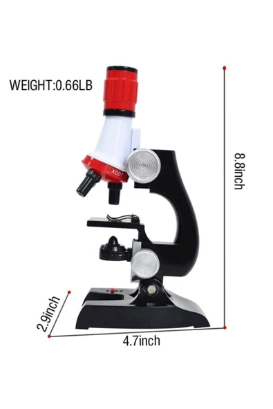 Science Time Science Kits For Kids Microscope Beginner Microscope Kit Led 100x, 400x, And 1200x - Resim 2