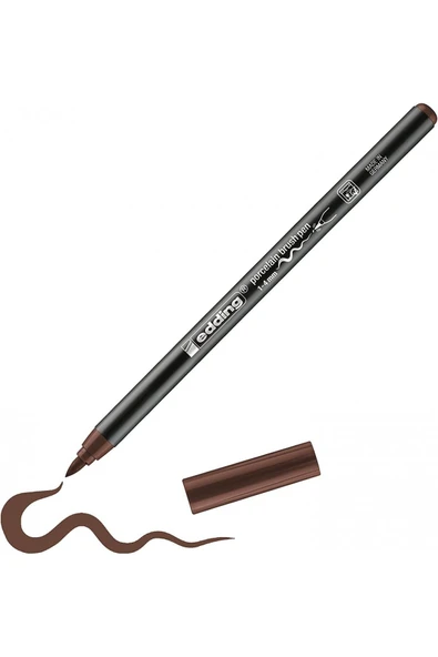 Edding Porcelain Brush Pen Porselen Kalemi Kahverengi / 007 ürün görseli 1