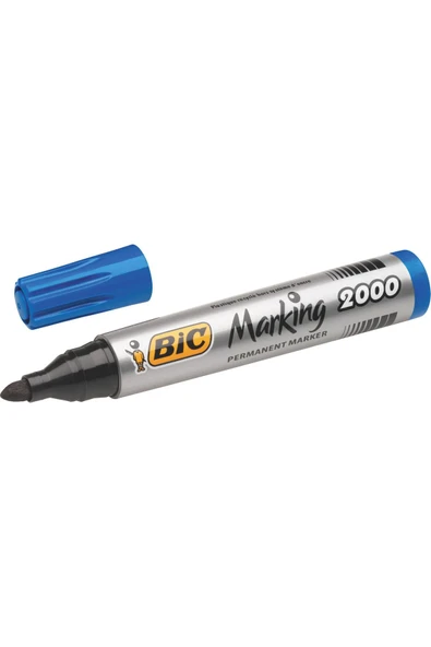 Bic Marking 2000 Permanent Marker Yuvarlak Uç Mavi 12`li Kutu - Resim 3