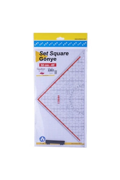 Ark Geoder Cetvel Geometrik Açılı Gönye 32 Cm - Resim 2