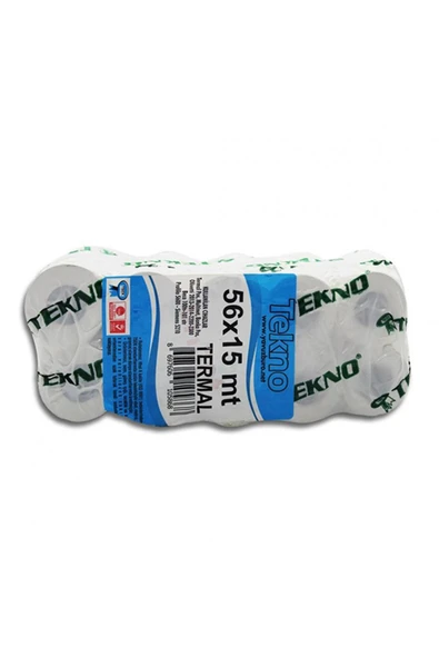 TEKNO Yazar Kasa Rulosu Termal 56x15 Mt 10'lu Paket ürün görseli 1