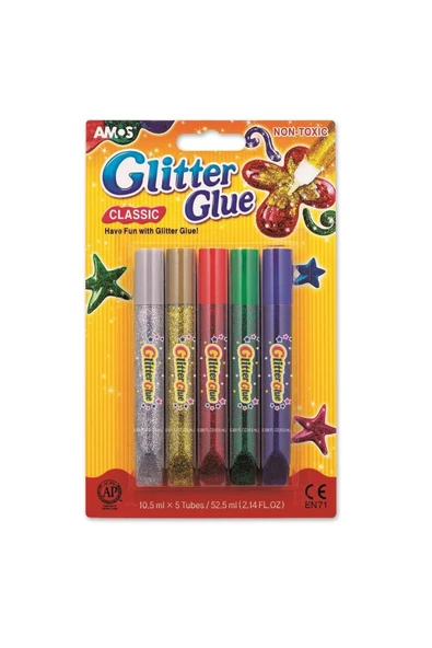 Amos Simli Yapıştırıcı 5 Li Neon 10,5 Ml.gne10b5 ürün görseli 1