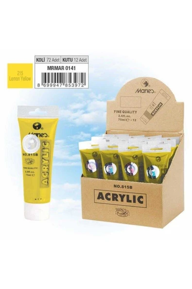 Maries Sarı Akrilik Boya 75 Ml ürün görseli 1