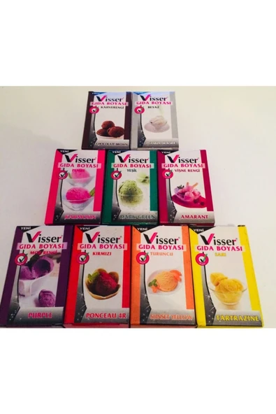 Visser Toz Gıda Boyası Net 9 gr ) 9renk G.b ürün görseli 1