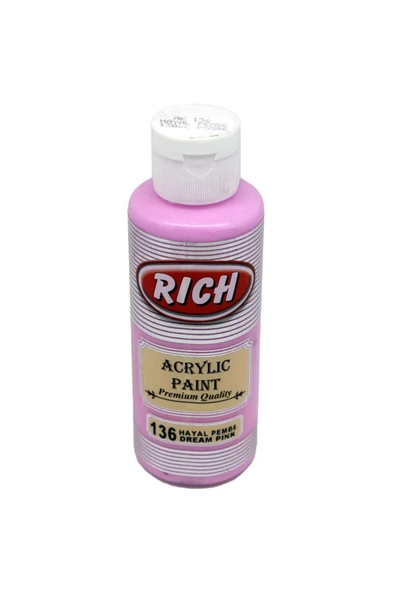 Rich Akrilik Boya 120 Cc Hayal Pembe 136 ürün görseli 1