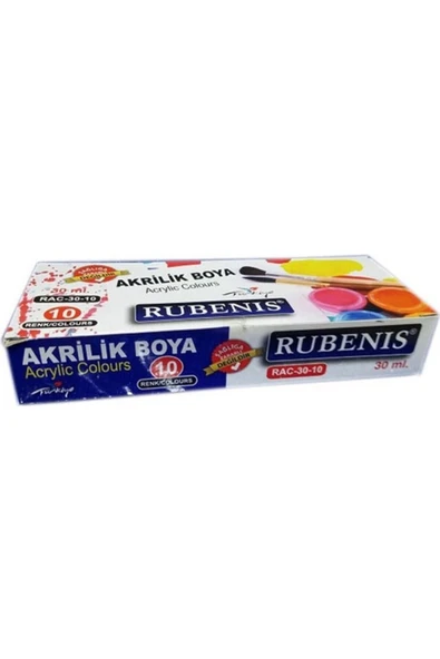 Rubenis 10 Renk Akrilik Boya Şişede ürün görseli 1