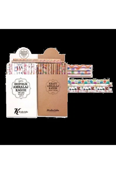 KESKİN COLOR Keskin Color Ambalaj Kağıdı Kraft Tekli Rulo 70x100 100351-99 - 100'lü Standart ürün görseli 1