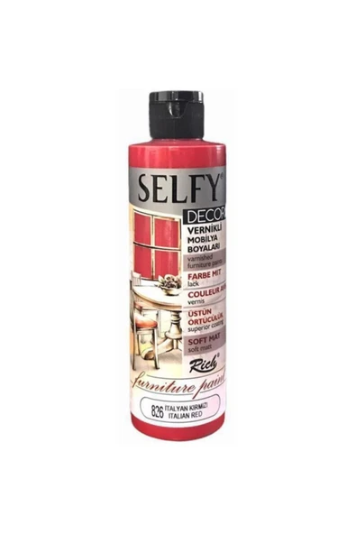 Rich Boya Rıch Selfy Decor Akrilik Boya 826 Italyan Kırmızı 240 Cc ürün görseli 1