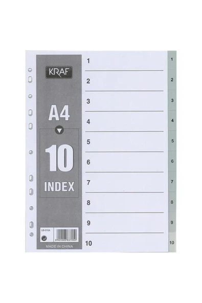 KRAF 10 Lu Rakam Ayraç A/4 Boyutunda ürün görseli 1