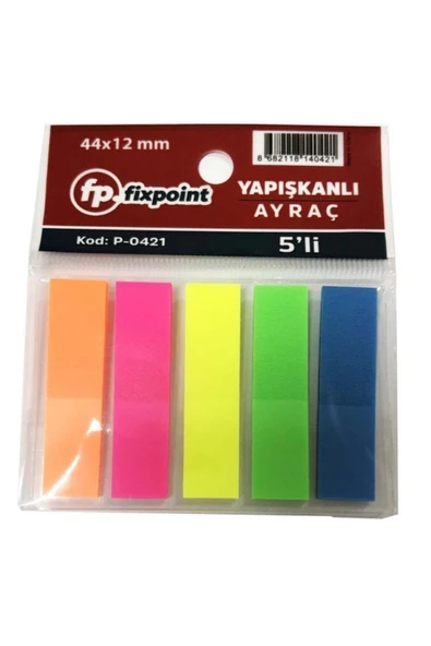 FixPoint 4 Paket Yapışkanlı Ayraç 5 Li ürün görseli 1