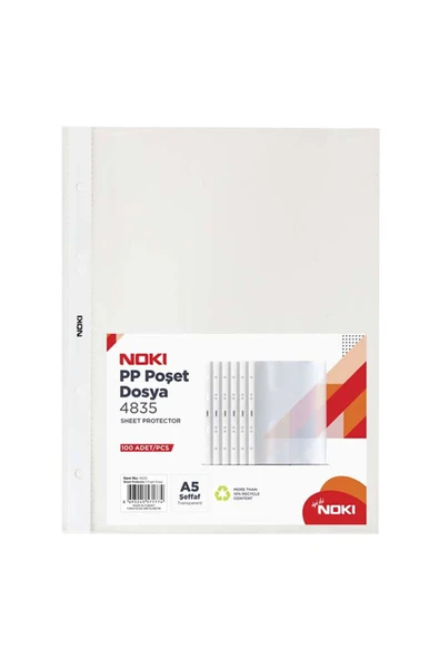 Noki A5 Poşet Dosya 100 Lü 4835 ürün görseli 1