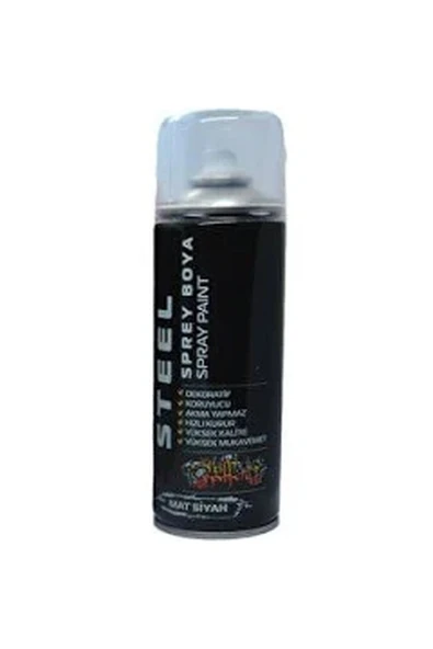 STEEL Sprey Boya 200ml Siyah ürün görseli 1