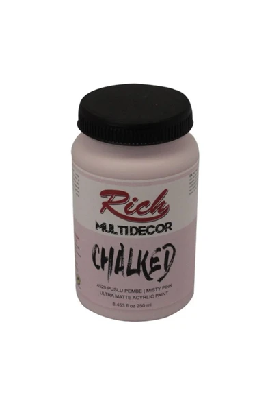 Rich Multi Decor Chalked Akrilik 250ml N:4520 Puslu Pembe ürün görseli 1