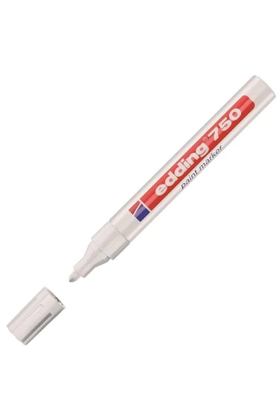 Edding 750 Markör Boya Kalemi 2-4 Mm Beyaz Yuvarlak Uçlu (10 LU PAKET) ürün görseli 1