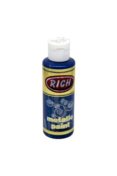 Rich Akrilik Boya Metalik 120 Cc Antik Mavi 0867 ürün görseli 1