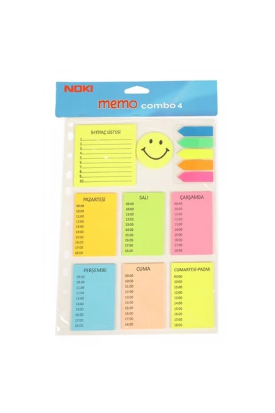 Noki Memo Combo 4 Yapışkanlı Notluklar 12704 - Resim 2