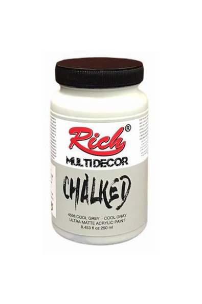 Rich Multi Decor Chalked 250ml - Cool Grey 4598 ürün görseli 1
