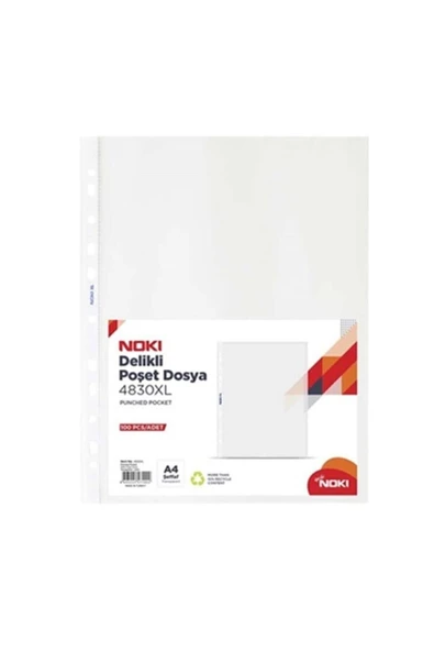 Noki Şeffaf Dosya Poşet Dosya Föy 100'lü 4830 Xl 1 Pk ürün görseli 1