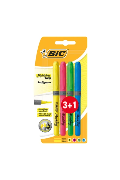 Bic Brite Liner Grip Fosforlu Kalem 3 1 Pk 824757 ürün görseli 1