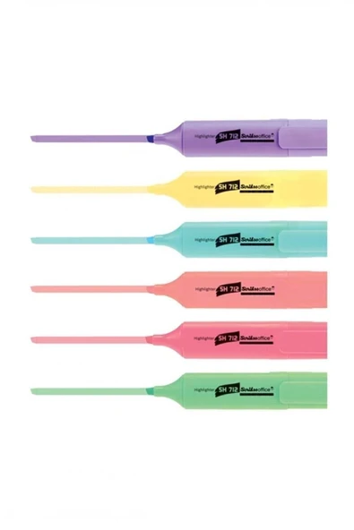 Scrikss Fosforlu Kalem 6 Pastel Renk Set-1 ürün görseli 1