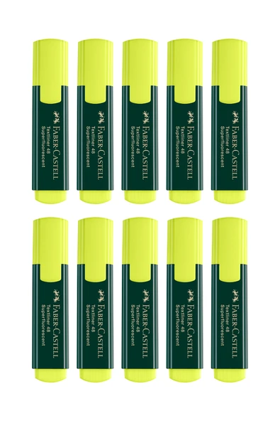Faber Castell Fosforlu Kalem Sarı, Uzun Ömürlü, Yeniden Doldurulabilir, Dayanıklı Plastik Gövde 1 Adet ürün görseli 1