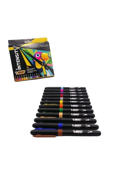 Bic İntensity Premium 12 Renkli Keçeli Kalem 977891 ürün görseli 1