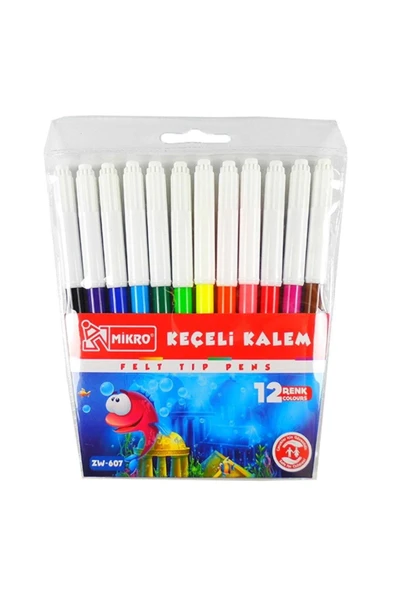 Mikro Keçeli Kalem 12 Renk ürün görseli 1