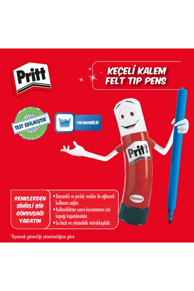 Pritt Keçeli Boya Kalemi 12 Renk - Resim 4