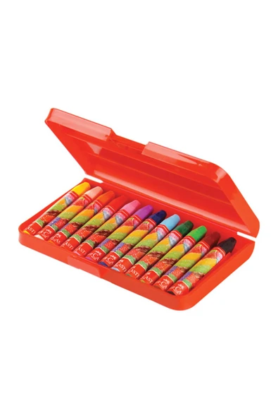 Faber Castell Altıgen Pastel Boya, 12 Renk, Plastik Kutu, Yumuşak ve Canlı Renkler, Rahat Kullanım,Etkili Uygulama ürün görseli 1