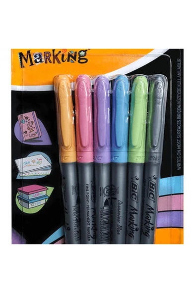 Bic Marking Color Permanent Pastel 6 Lı Blister ürün görseli 1