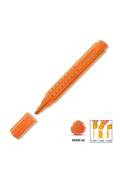 Faber Castell Turuncu Grip Fosforlu Kalem ürün görseli 1
