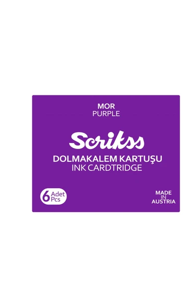 Scrikss Scrıkss Dolmakalem Kartusu Mor 6 Lı ürün görseli 1