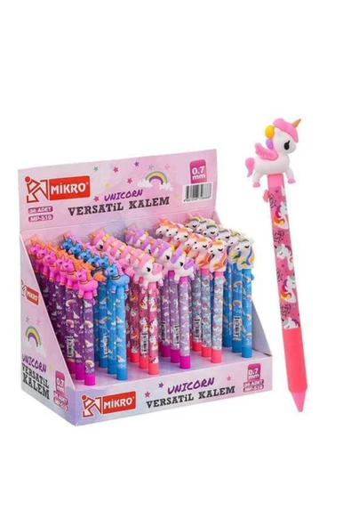 Mikro Mürekkeps Unicorn Figürlü Versatil Uçlu Kalem ürün görseli 1