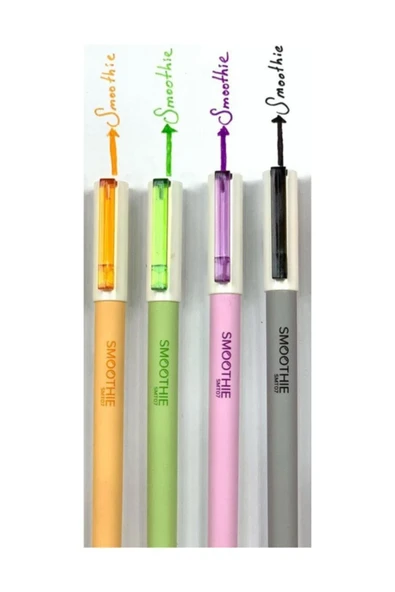 Scrikss Smoothie Roller Jel Kalem Pastel Renkler 4'lü Set ürün görseli 1
