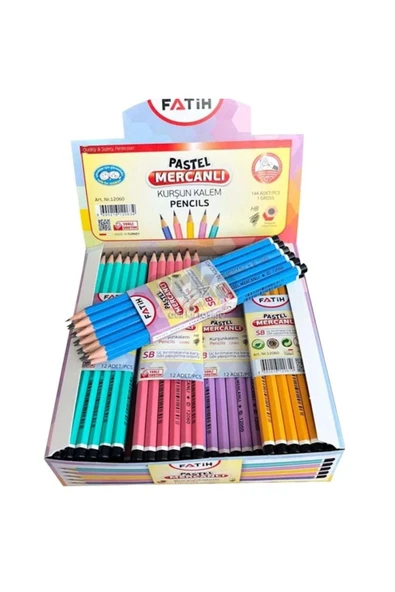 Fatih Mercanlı Kurşun Kalem Pastel Renk 144 Adet (1 Gross) ürün görseli 1