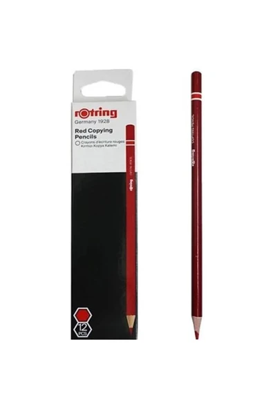 Rotring Kırmızı Kopya Kalemi 12'li Kutu ürün görseli 1