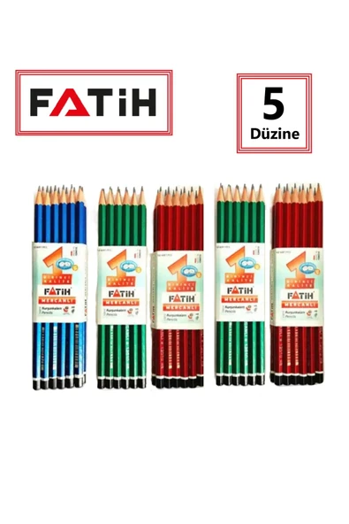 Fatih Mercanlı Kurşun Kalem 12'li Paket 5 Düzine ( 60 Adet ) ürün görseli 1