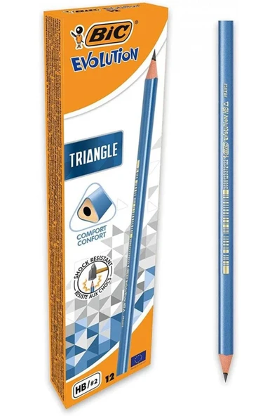 Bic Evolution Üçgen HB Kurşun Kalem 12'li Kutu Mavi / 964845 ürün görseli 1