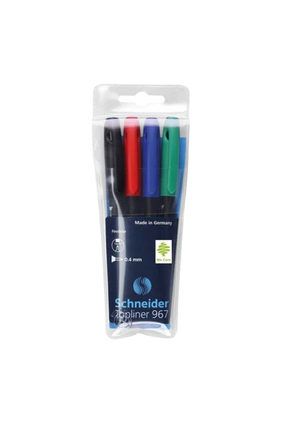 SCHNEIDER Schneıder Toplıner 967 Fiber Uçlu Kalem 0,4 mm 4'lü Scr102 ürün görseli 1