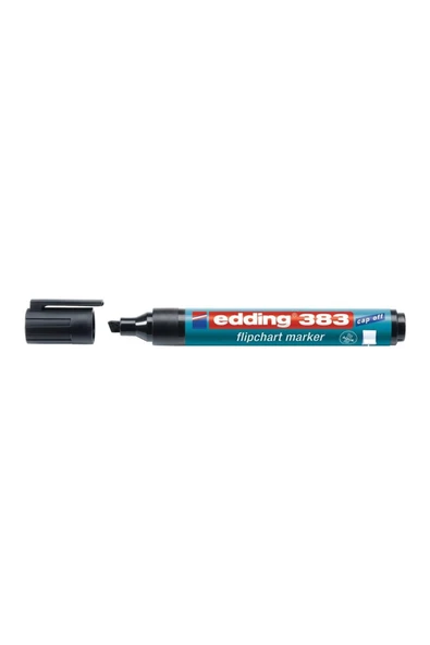 Edding 383 Kesik Uçlu Flipchart Kalemi - Siyah ürün görseli 1