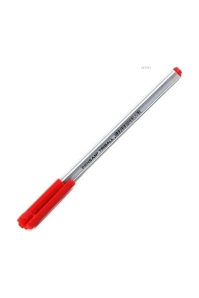 Pensan Tükenmez Kalem Triball 1.0 Mm Bilye Uç Kırmızı 12 Li 1003 ürün görseli 1