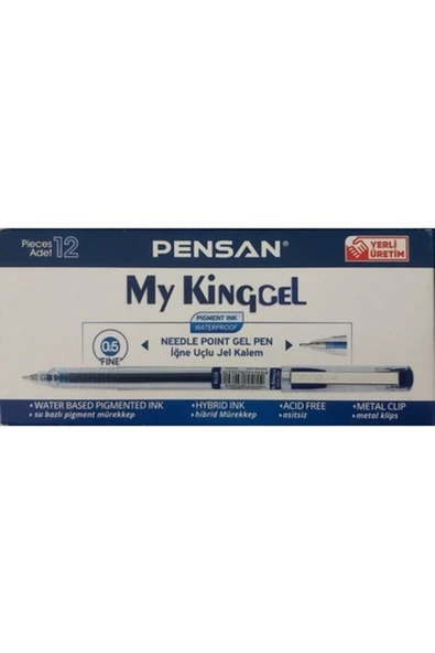 Pensan 6405 My King Jel Mavi (Metal Klipsli) 1 KUTU ürün görseli 1