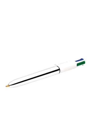 Bic 4 Colours Shine 4 Renk Tükenmez Kalem Gümüş Gövde ürün görseli 1